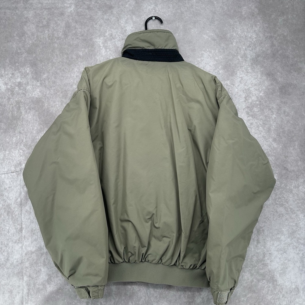 COLUMBIA OLIVE GREEN FLEECE LINED BOMBER JACKET, FULL ZIP, MEN'S M - Picture 10 of 10